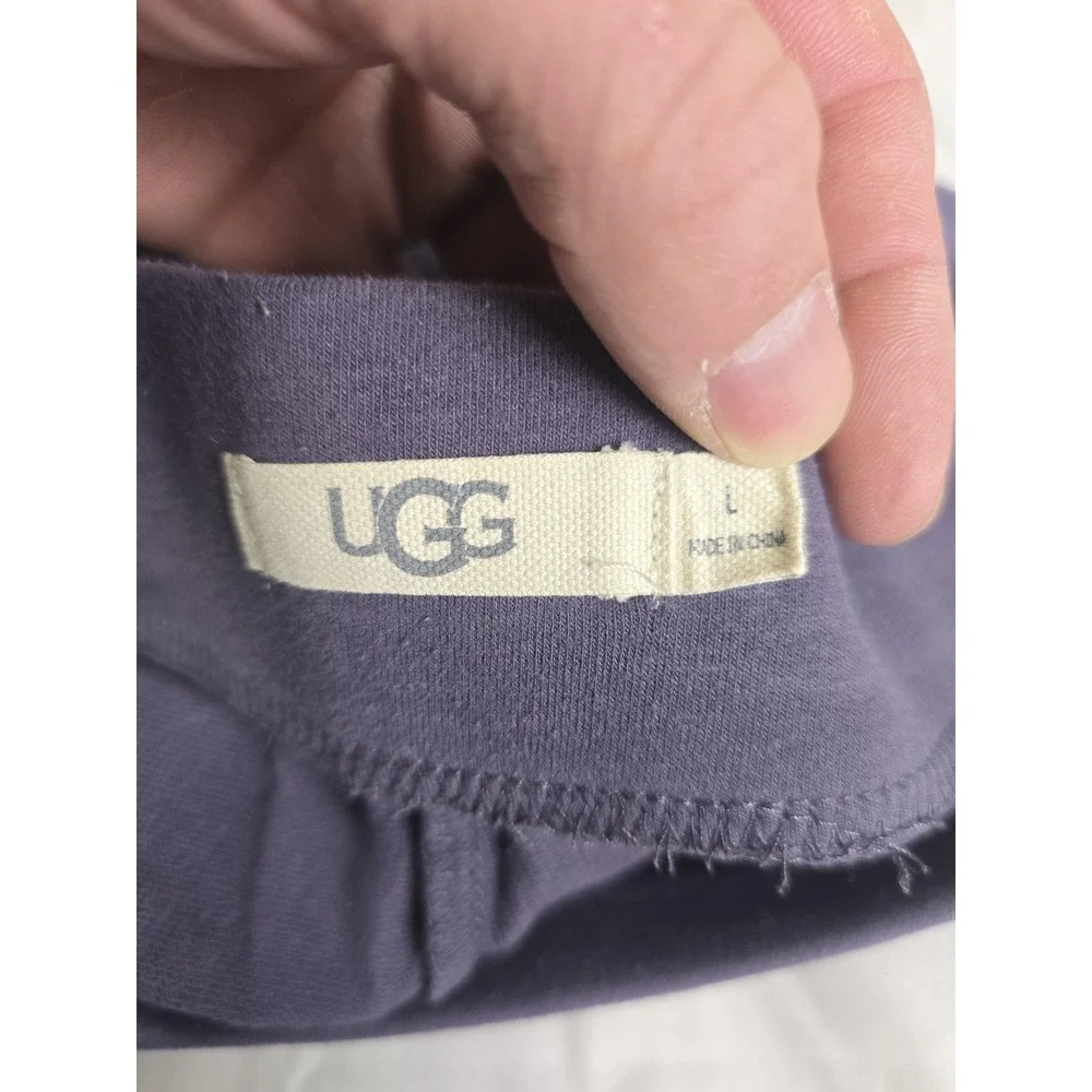 UGG Pants Womens Large Purple Jersey‎ Knit Lounge Elastic Waist Pockets Pajama